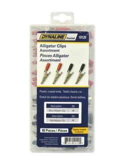 Dynaline Alligator Clip Assortment 80 Pieces / Red & Black Automotive Supplies