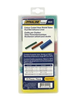 Electrical Supplies Dynaline Heat Shrink Tube Assortment 171 Pieces / Color Coded