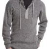 Stanfields Work Wear Stanfield's 1329 Heavy Weight Wool Henley With Hood | Grey | Sizes S - 2XL