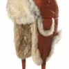 Work Hats Crowncap Coyote Fur Aviator | Cognac/Natural