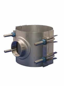 Robar 2626 Stainless Steel Double Section Tapped Service Saddles | CC Tap