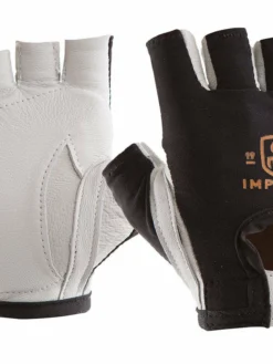 Work Gloves Impacto 401-30 Anti-Impact Pearl Leather Series Half Finger Glove With VEP Impact Protection