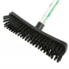 Globe Commercial Products Rough Bristle Hard Surface Scrub Brush Assembly W/ 48" Handle