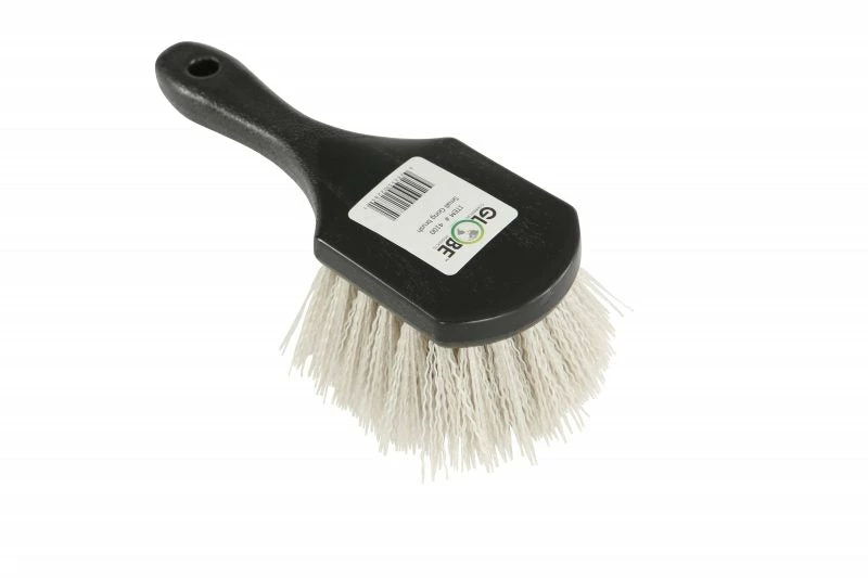 Globe Commercial Products Short Handle Utility Brush - Stiff Fiber 3 Globe Commercial Products Short Handle Utility Brush - Stiff Fiber