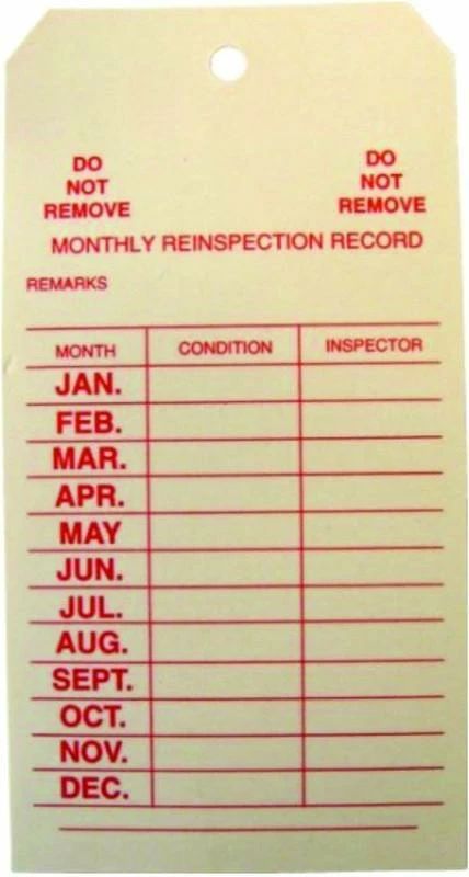 Cleanflow Monthly Safety Equipment Inspection Tags 3 Cleanflow Monthly Safety Equipment Inspection Tags