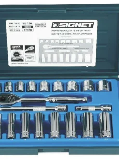 Signet 3/8" Drive 20 Piece SAE Socket Set 3/8"-13/16" Regular | 3/8" - 13/16" Deep Hand Tools