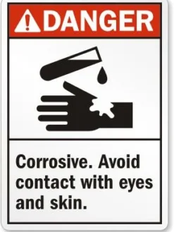Cleanflow Safety Supplies Corrosive. Avoid Contact Safety Sign