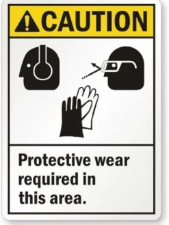 Cleanflow Protective Wear Required In This Area Safety Sign