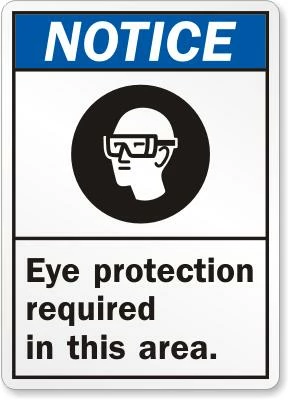 Cleanflow Safety Supplies Notice Eye Protection Required Safety Sign 3 Cleanflow Safety Supplies Notice Eye Protection Required Safety Sign