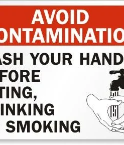 Cleanflow Avoid Contamination Safety Sign Safety Supplies