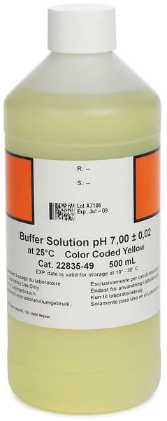 Hach 2283549 Buffer Solution, PH 7.00 | Color-Coded Yellow, 500 ML Water Testing Supplies 3 Hach 2283549 Buffer Solution, PH 7.00 | Color-Coded Yellow, 500 ML Water Testing Supplies