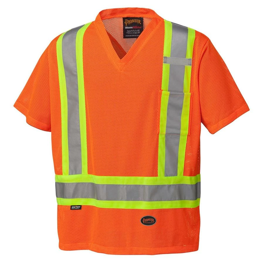 Pioneer Traffic Hi Vis V Neck T-Shirt | S-5XL 5 Pioneer Traffic Hi Vis V Neck T-Shirt | S-5XL