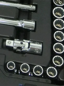 Jet 1/2" Drive SAE/Metric Socket Set - 12 Point - 55 Piece