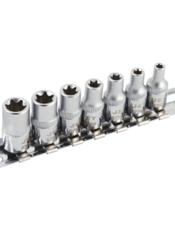 Jet 1/4" Drive Chrome Socket Set | External Torx | Regular | 7 Piece Hand Tools