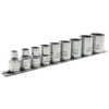 Hand Tools Jet 3/8" Drive SAE Chrome Socket Set - 12 Point - 9 Piece