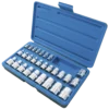 Jet 1/4", 3/8" & 1/2" Drive Chrome Socket Set | External Torx | 28 Piece 1 Jet 1/4", 3/8" & 1/2" Drive Chrome Socket Set | External Torx | 28 Piece
