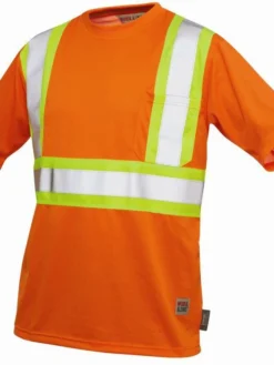 Tough Duck S392 Premium Polyester Micro Mesh Safety T-Shirt With Pocket | XS-7XL Hi-Vis Work Wear