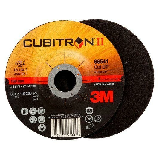 3M Cubitron II Cut-Off Wheels - Type 27 Depressed Centre Style 3 3M Cubitron II Cut-Off Wheels - Type 27 Depressed Centre Style