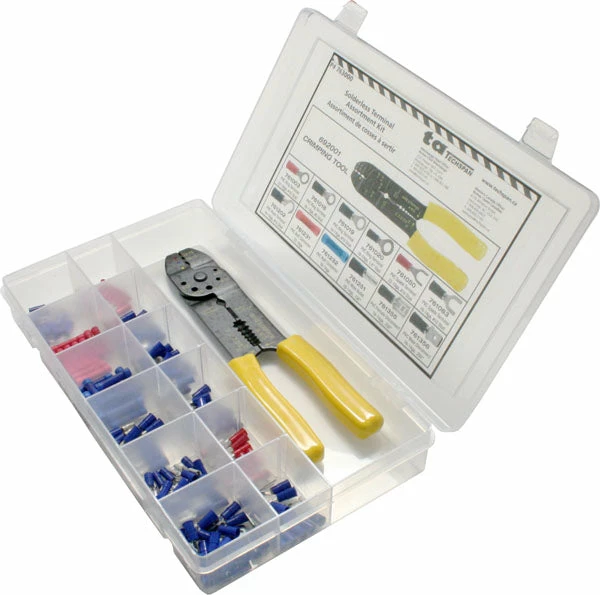 Techspan Solderless Terminal Assortment Kit - 151 Pcs Automotive Supplies 3 Techspan Solderless Terminal Assortment Kit - 151 Pcs Automotive Supplies