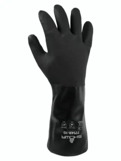 Showa 7714R Rough Grip 14-Inch PVC Work Gloves - Pack Of 12 Pairs