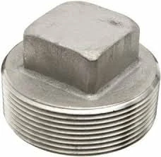 Greenline Fittings And Valves Stainless Steel Square Head Plug Pipe Fitting | 1/8" NPT To 3" NPT
