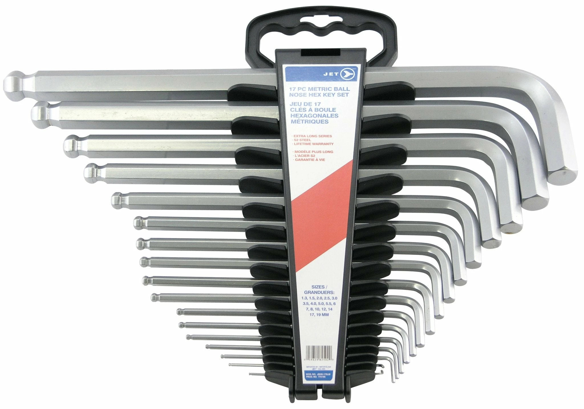 Jet 17-Piece Extra Long Ball Nose Hex Key Sets Hand Tools 4 Jet 17-Piece Extra Long Ball Nose Hex Key Sets Hand Tools
