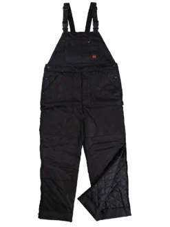 Tough Duck 7910 Insulated Waterproof Poly Oxford Bib Overalls | Black | Limited Size Selection Work Wear