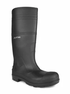Acton Function Plain Toe Rain Boots | Black | Sizes 4 - 14