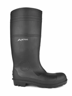 Acton Function Plain Toe Rain Boots | Black | Sizes 4 - 14
