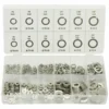 ATD Automotive Supplies Stainless Steel Lock And Flat Washer Assortment - 350 Piece
