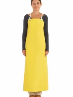 Work Wear Ansell AlphaTec YN-45L Heavy-Duty Nylon-Reinforced Neoprene Bib Apron | 17-mil Thickness | 45-in Length