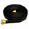 Greenline 1-1/2" Black Dragon Industrial Layflat Discharge Hose Assemblies C/w Brass NPSH Fittings Hose And Fittings