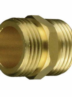 Greenline Brass Garden Hose Double Male Coupler
