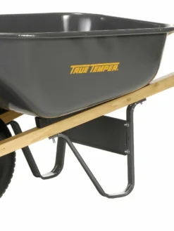 True Temper Contractor Wheelbarrow - 6 Cu Ft Landscaping Tools