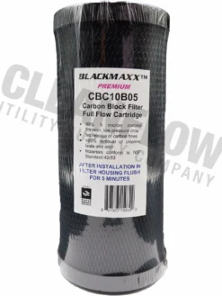 Black Max 4.5" OD Big Blue Coconut Carbon Block Water Filters | 5 Micron - Various Lengths