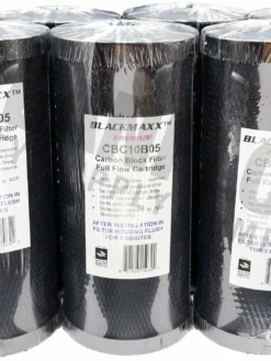 Black Max 4.5" OD Big Blue Coconut Carbon Block Water Filters | 5 Micron - Various Lengths