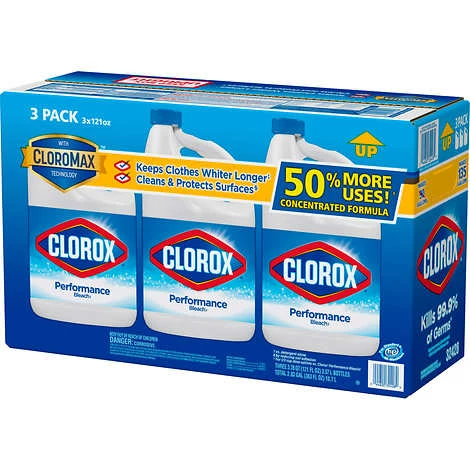Clorox Performance Bleach - 3.57L Jug - Case Of 3 3 Clorox Performance Bleach - 3.57L Jug - Case Of 3