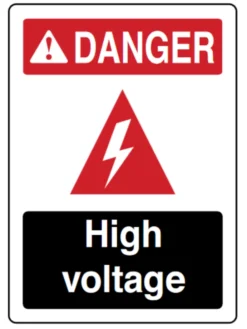 Dynamic Safety Supplies Danger - High Voltage Safety Sign - Various Sizes And Materials