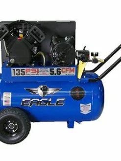 Eagle Portable Horizontal Electric Air Compressor | 3 HP | 20 Gallon Air Tools