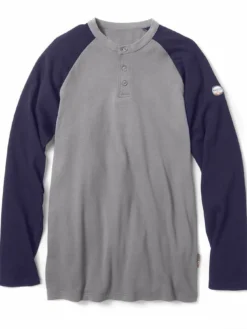 Rasco FR Two Tone Henley | S - 5XL Flame Resistant Work Wear