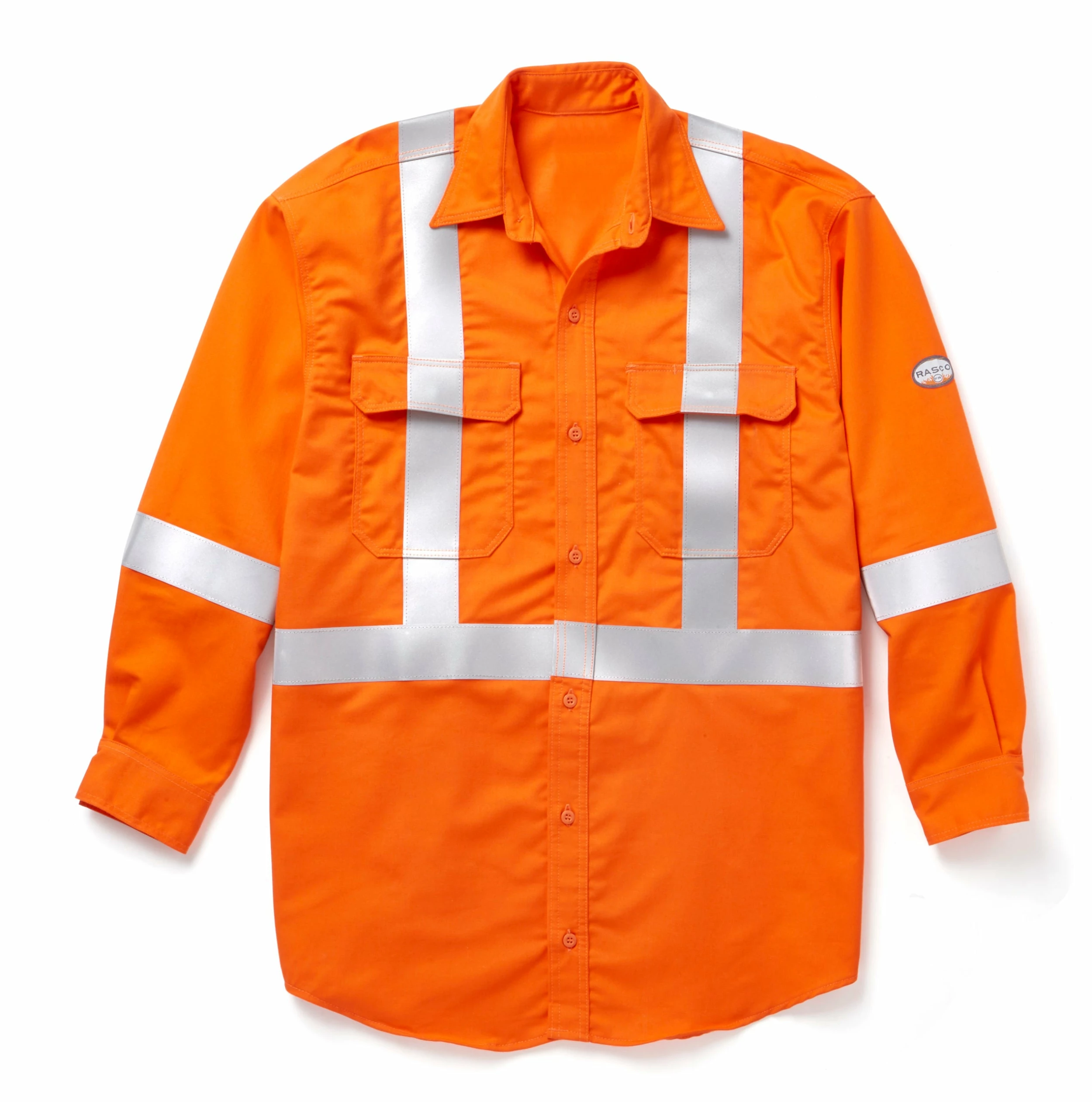 Rasco Hi Vis Premium Uniform Shirt | Orange | S - 3XL Flame Resistant Work Wear 3 Rasco Hi Vis Premium Uniform Shirt | Orange | S - 3XL Flame Resistant Work Wear