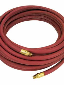 Greenline Air Tools 3/8" Red Rubber Air Hose Assemblies | 3/8" MPT Fittings