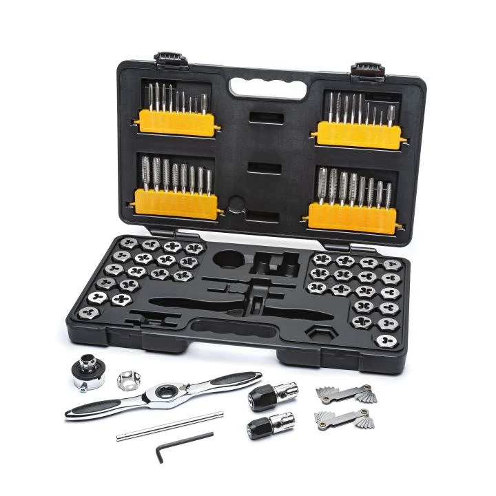 Hand Tools GEARWRENCH Ratcheting SAE/Metric Tap And Die Set - 77 Piece 3 Hand Tools GEARWRENCH Ratcheting SAE/Metric Tap And Die Set - 77 Piece