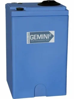 Peabody Engineering Water Treatment Chemicals Gemini Dual Containment® Double Wall Blue Square Storage Tanks (NSF Certified)