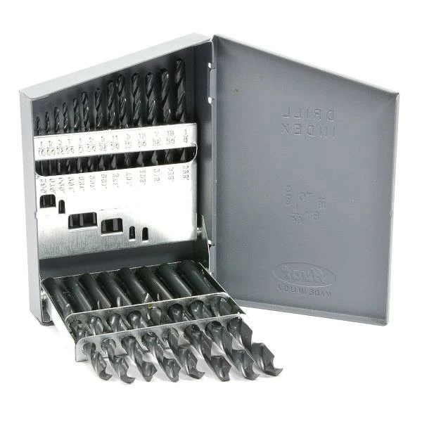 Power Tool Accessories Forney HSS Jobber Drill Bit Set - 1/16" To 3/8" By 64ths - 21 Piece 4 Power Tool Accessories Forney HSS Jobber Drill Bit Set - 1/16" To 3/8" By 64ths - 21 Piece