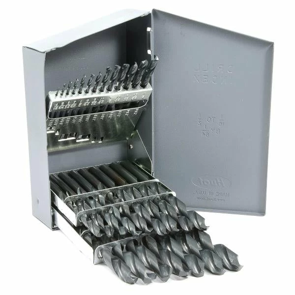 Power Tool Accessories Forney HSS Jobber Drill Bit Set - 1/16" To 1/2" By 64ths - 29 Piece 4 Power Tool Accessories Forney HSS Jobber Drill Bit Set - 1/16" To 1/2" By 64ths - 29 Piece