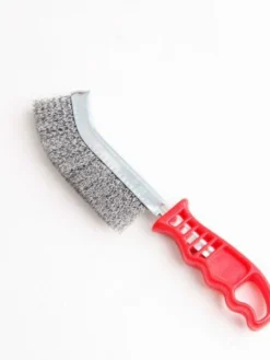 Cleanflow Heavy Duty Wire Scratch Brush, Red Plastic Handle, Steel Bristles