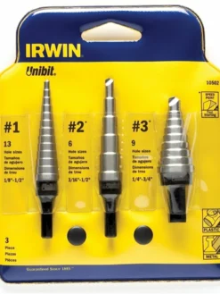 Power Tool Accessories Irwin UNIBIT Self-Starting Step Drill Bit Set - 3 Piece