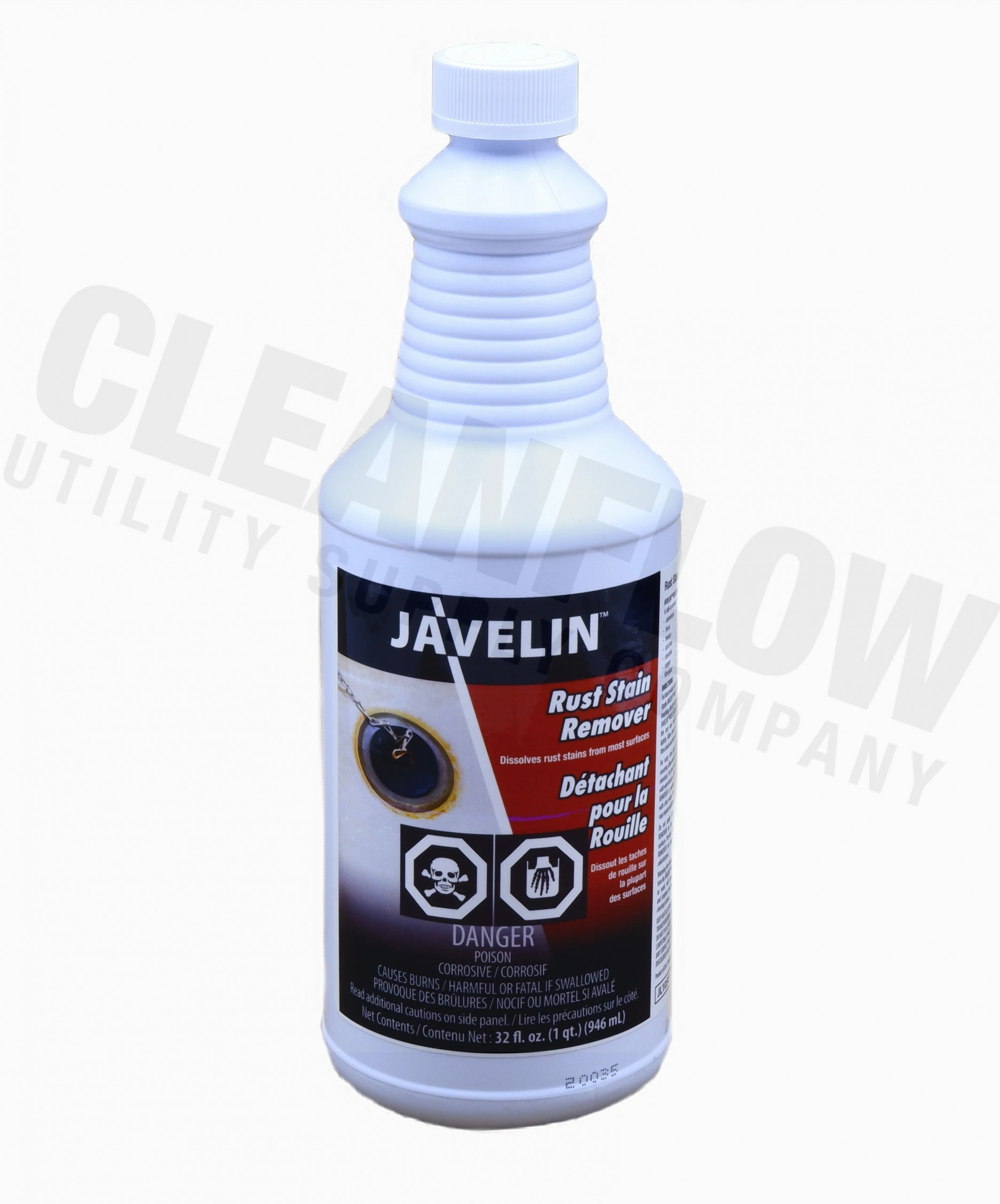 Javelin Rust Stain Remover - 1 Quart Size Cleaning Supplies 3 Javelin Rust Stain Remover - 1 Quart Size Cleaning Supplies