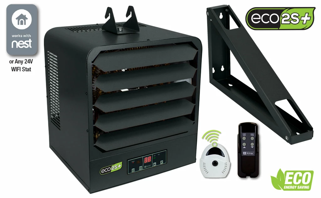 King Electric KB ECO2S+ 2-stage Electronic Heater W/ Remote Sensor | 240 Volt, 4,000 To 10,000 Watt Heaters 3 King Electric KB ECO2S+ 2-stage Electronic Heater W/ Remote Sensor | 240 Volt, 4,000 To 10,000 Watt Heaters